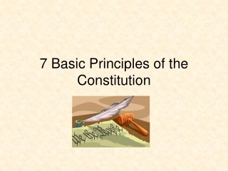 7 Basic Principles of the Constitution