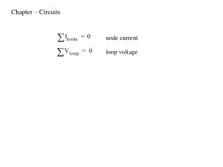 Chapter – Circuits