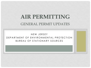 Air Permitting General Permit Updates