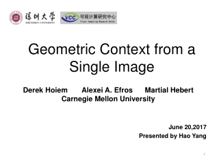 Geometric Context from a Single Image