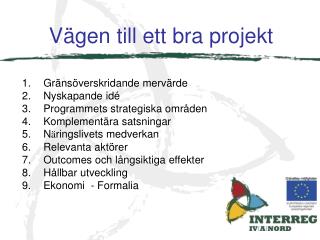 Vägen till ett bra projekt