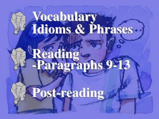 Vocabulary Idioms & Phrases