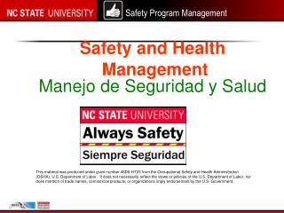 Safety and Health Management