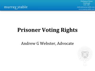 Prisoner Voting Rights