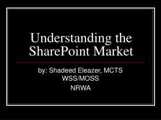 Understanding the SharePoint Market