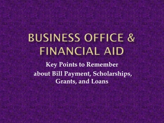 Business Office & Financial Aid