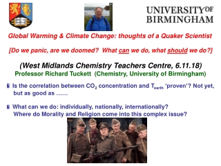 Global Warming & Climate Change: thoughts of a Quaker Scientist