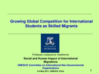 Growing Global Competition for International Students as Skilled Migrants