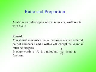 Ratio and Proportion