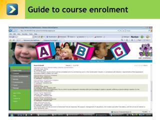 Guide to course enrolment