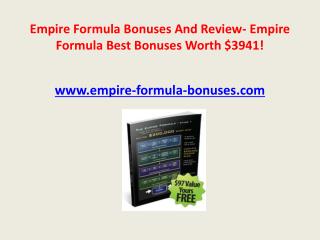empire formula bonuses (worth $3941) and review