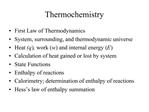 Thermochemistry
