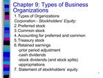 Chapter 9: Types of Business Organizations