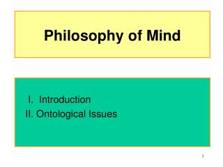 Philosophy of Mind