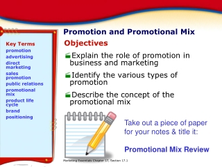 Promotion and Promotional Mix