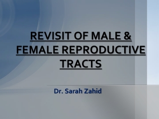 REVISIT OF MALE & FEMALE REPRODUCTIVE TRACTS