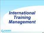 International Training Management