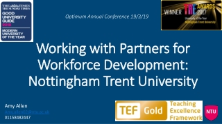 Working with Partners for Workforce Development: Nottingham Trent University