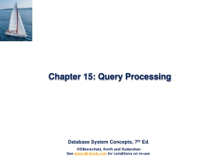 Chapter 15: Query Processing
