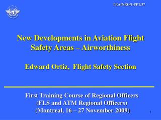 Edward Ortiz, Flight Safety Section