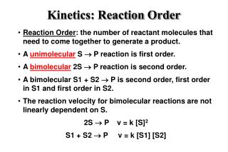 Kinetics: Reaction Order