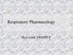 Respiratory Pharmacology