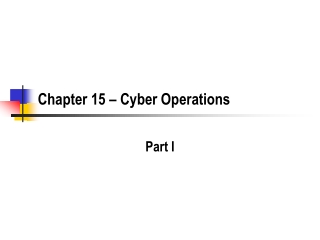 Chapter 15 – Cyber Operations