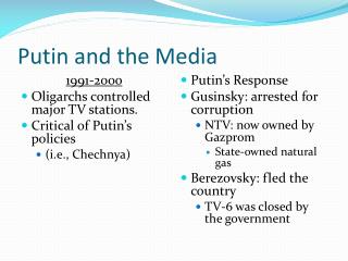 Putin and the Media