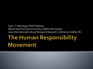 The Human Responsibility Movement