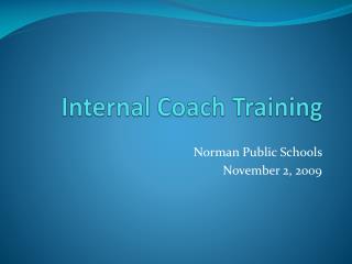 Internal Coach Training