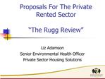 Proposals For The Private Rented Sector The Rugg Review