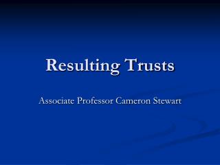 Resulting Trusts