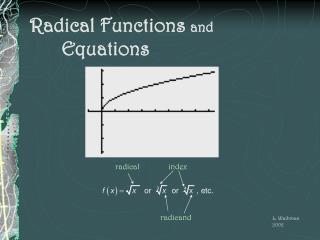 Radical Functions and 			Equations