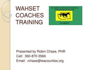 WAHSET COACHES TRAINING