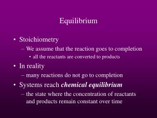 Equilibrium