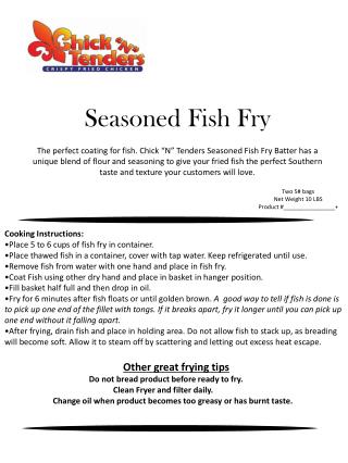 Seasoned Fish Fry