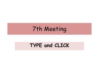 7th Meeting
