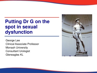Putting Dr G on the spot in sexual dysfunction
