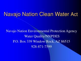 Navajo Nation Clean Water Act