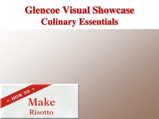 Glencoe Visual Showcase Culinary Essentials