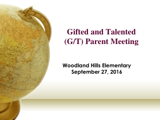 Gifted and Talented (G/T) Parent Meeting
