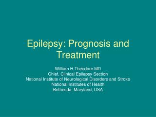 Epilepsy: Prognosis and Treatment