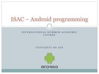 ISAC – Android programming