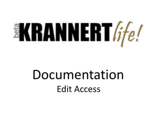 Documentation Edit Access