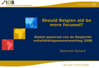 Should Belgian aid be more focused?