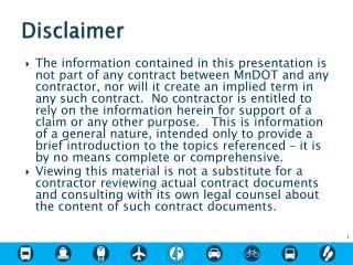 PPT - Disclaimer PowerPoint Presentation - ID:4855405