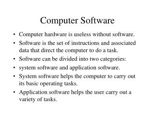 PPT - Computer Software PowerPoint Presentation, Free Download - ID:308956