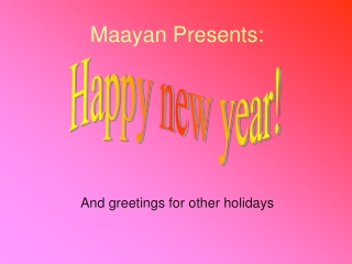 Maayan Presents: