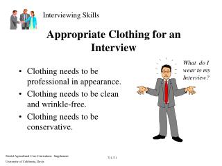 appropriate interview clothing