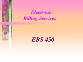 Electronic Billing Services